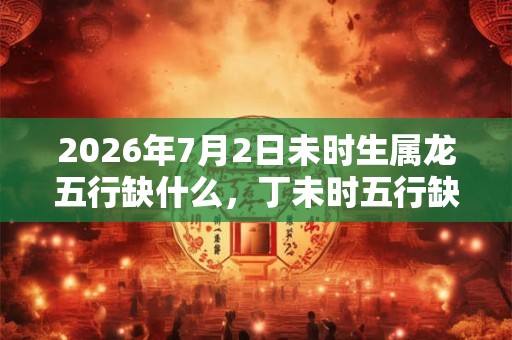 2026年7月2日未时生属龙五行缺什么，丁未时五行缺什么