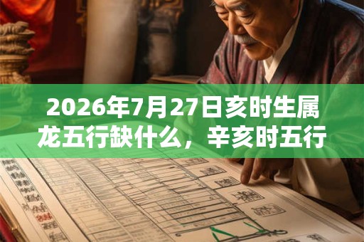 2026年7月27日亥时生属龙五行缺什么，辛亥时五行缺什么