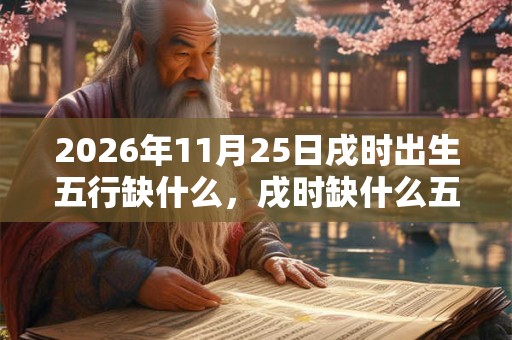 2026年11月25日戌时出生五行缺什么，戌时缺什么五行