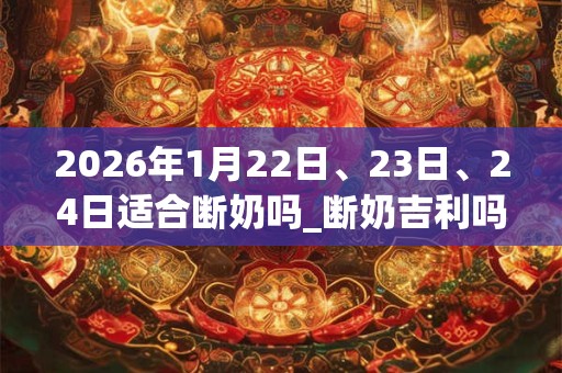 2026年1月22日、23日、24日适合断奶吗_断奶吉利吗