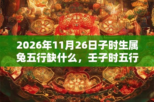 2026年11月26日子时生属兔五行缺什么，壬子时五行缺什么