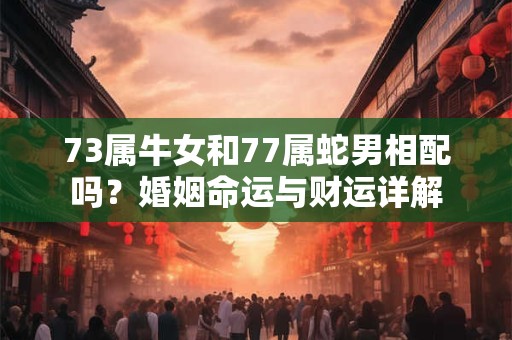 73属牛女和77属蛇男相配吗？婚姻命运与财运详解