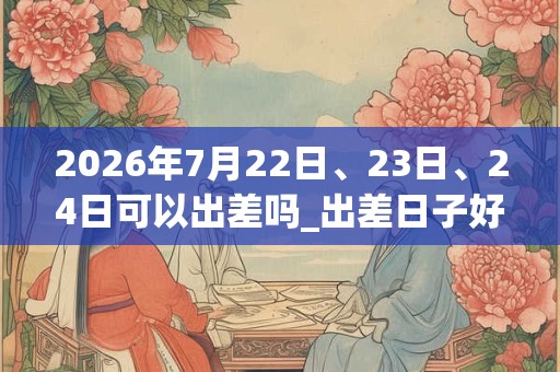2026年7月22日、23日、24日可以出差吗_出差日子好吗