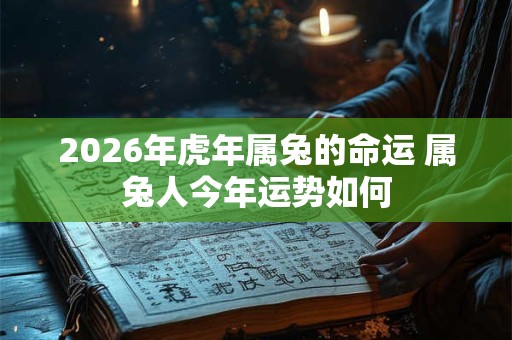 2026年虎年属兔的命运 属兔人今年运势如何
