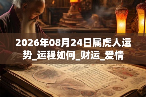 2026年08月24日属虎人运势_运程如何_财运_爱情