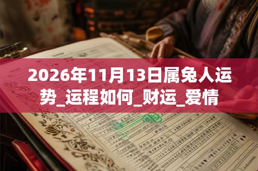 2026年11月13日属兔人运势_运程如何_财运_爱情