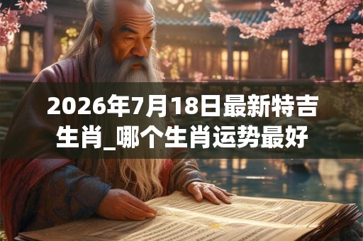 2026年7月18日最新特吉生肖_哪个生肖运势最好