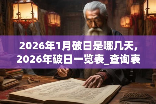 2026年1月破日是哪几天,2026年破日一览表_查询表