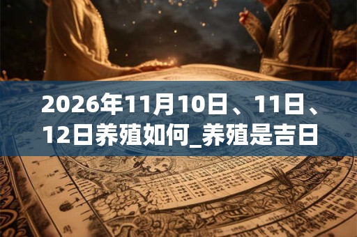 2026年11月10日、11日、12日养殖如何_养殖是吉日吗