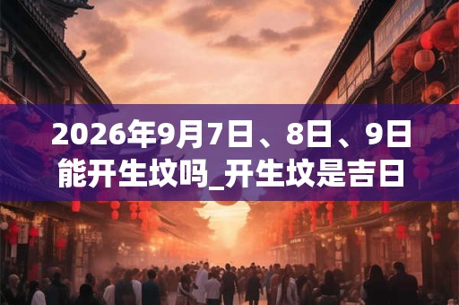 2026年9月7日、8日、9日能开生坟吗_开生坟是吉日吗