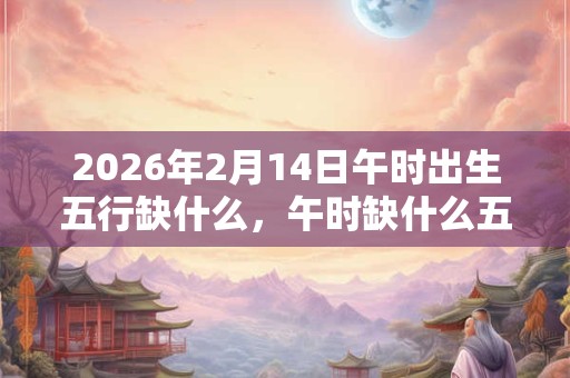 2026年2月14日午时出生五行缺什么，午时缺什么五行