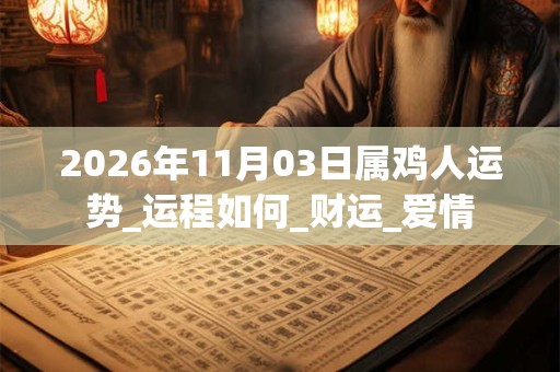 2026年11月03日属鸡人运势_运程如何_财运_爱情