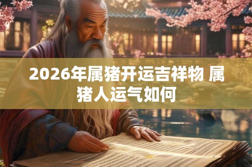 2026年属猪开运吉祥物 属猪人运气如何