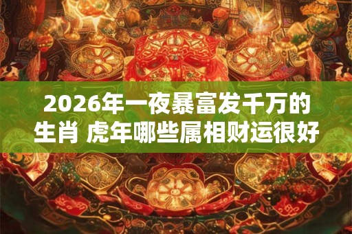 2026年一夜暴富发千万的生肖 虎年哪些属相财运很好