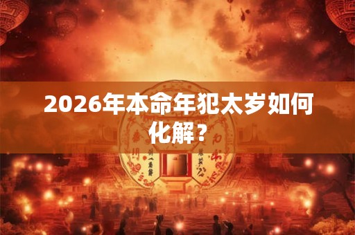 2026年本命年犯太岁如何化解？