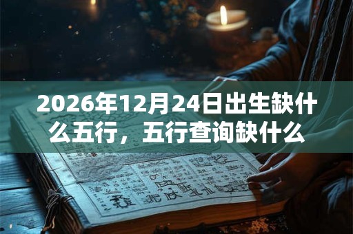 2026年12月24日出生缺什么五行，五行查询缺什么