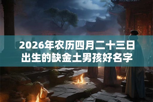 2026年农历四月二十三日出生的缺金土男孩好名字