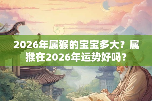 2026年属猴的宝宝多大？属猴在2026年运势好吗？