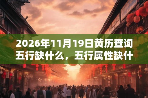 2026年11月19日黄历查询五行缺什么，五行属性缺什么
