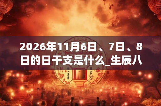 2026年11月6日、7日、8日的日干支是什么_生辰八字