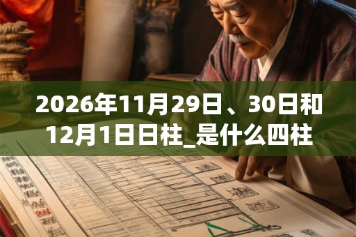 2026年11月29日、30日和12月1日日柱_是什么四柱