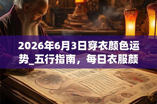 2026年6月3日穿衣颜色运势_五行指南，每日衣服颜色幸运色