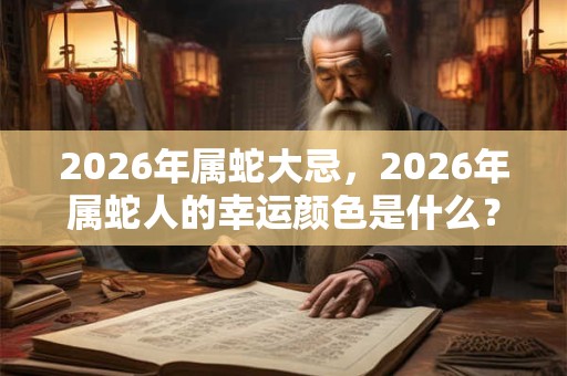 2026年属蛇大忌，2026年属蛇人的幸运颜色是什么？