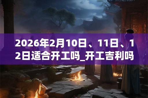 2026年2月10日、11日、12日适合开工吗_开工吉利吗