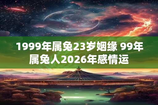 1999年属兔23岁姻缘 99年属兔人2026年感情运