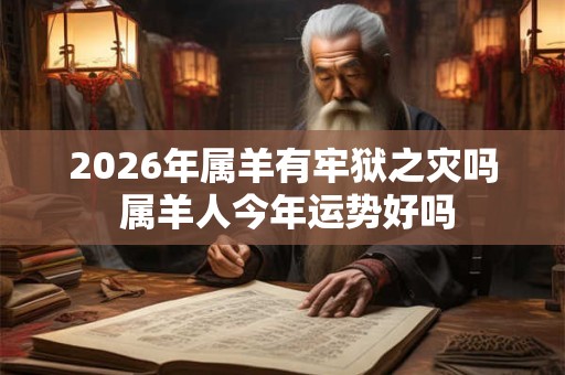 2026年属羊有牢狱之灾吗 属羊人今年运势好吗