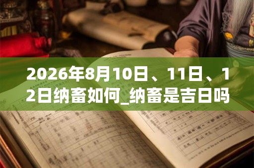 2026年8月10日、11日、12日纳畜如何_纳畜是吉日吗