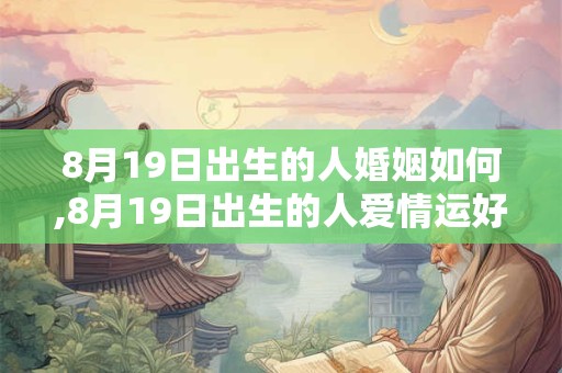 8月19日出生的人婚姻如何,8月19日出生的人爱情运好吗