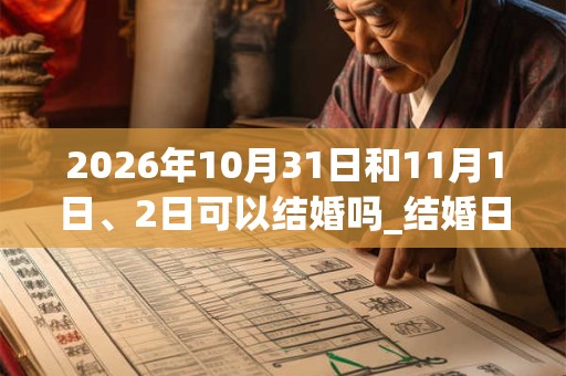 2026年10月31日和11月1日、2日可以结婚吗_结婚日子好吗