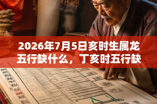 2026年7月5日亥时生属龙五行缺什么，丁亥时五行缺什么