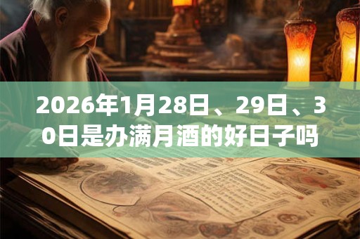 2026年1月28日、29日、30日是办满月酒的好日子吗_办满月酒可以吗