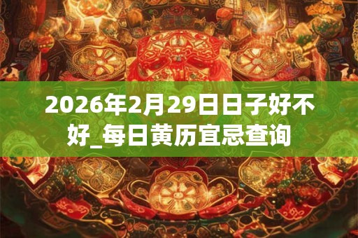 2026年2月29日日子好不好_每日黄历宜忌查询