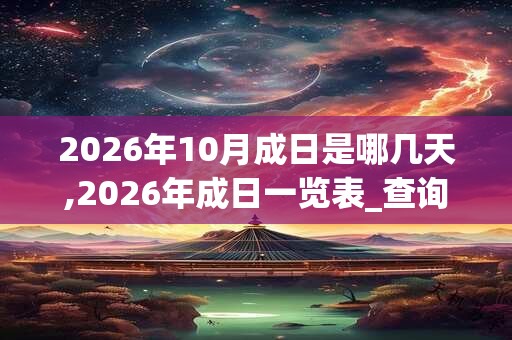 2026年10月成日是哪几天,2026年成日一览表_查询表