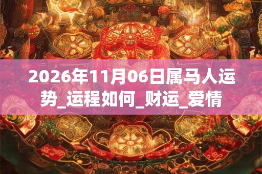 2026年11月06日属马人运势_运程如何_财运_爱情