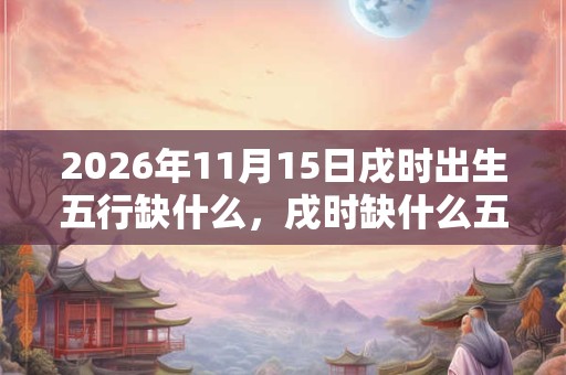 2026年11月15日戌时出生五行缺什么，戌时缺什么五行