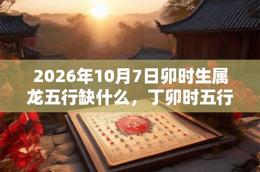 2026年10月7日卯时生属龙五行缺什么，丁卯时五行缺什么