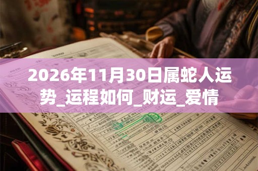 2026年11月30日属蛇人运势_运程如何_财运_爱情