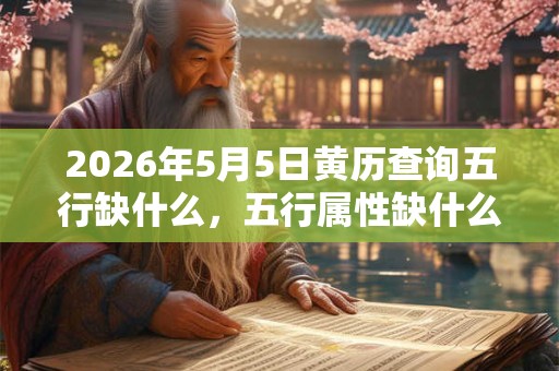 2026年5月5日黄历查询五行缺什么，五行属性缺什么