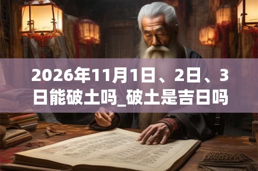 2026年11月1日、2日、3日能破土吗_破土是吉日吗