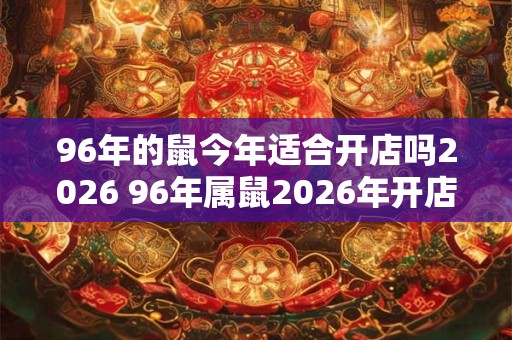 96年的鼠今年适合开店吗2026 96年属鼠2026年开店注意事项