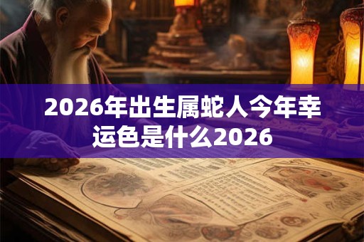 2026年出生属蛇人今年幸运色是什么2026