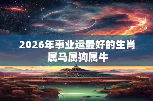 2026年事业运最好的生肖 属马属狗属牛 2026年事业运最好的生肖 属马属狗属牛