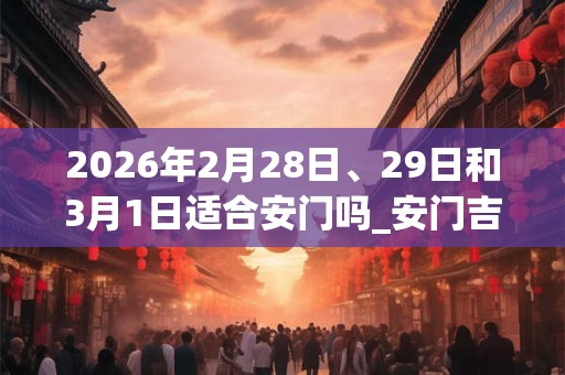 2026年2月28日、29日和3月1日适合安门吗_安门吉利吗