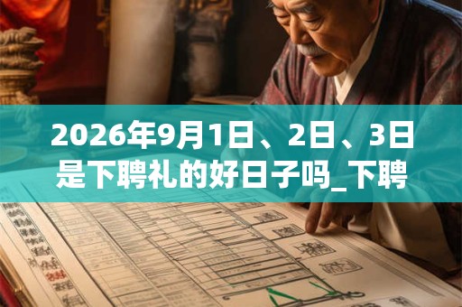 2026年9月1日、2日、3日是下聘礼的好日子吗_下聘礼可以吗