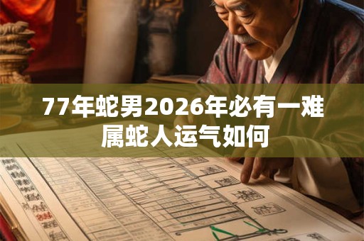 77年蛇男2026年必有一难 属蛇人运气如何