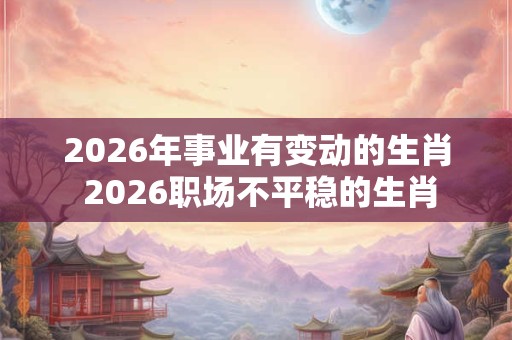 2026年事业有变动的生肖 2026职场不平稳的生肖